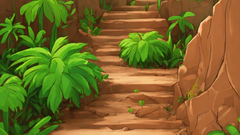 Landscape Steps on a Slope