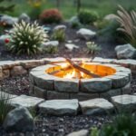low cost fire pit landscape design