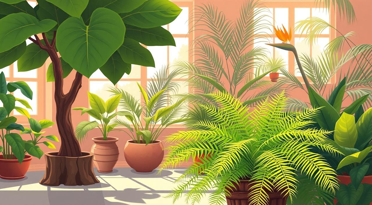 plants with leafy fronds