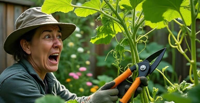 accidentally cut pumpkin vine