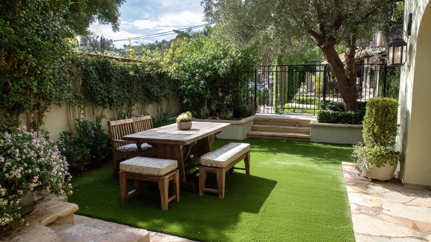 artificial grass backyard ideas