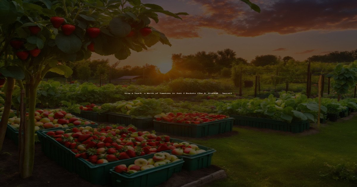 Grow a Year’s Worth of Tomatoes in Just 2 Buckets (The ‘Kratky’ Secret)